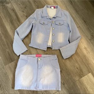 Vintage Dypty moleton jacket/EX moleton skirt bundle